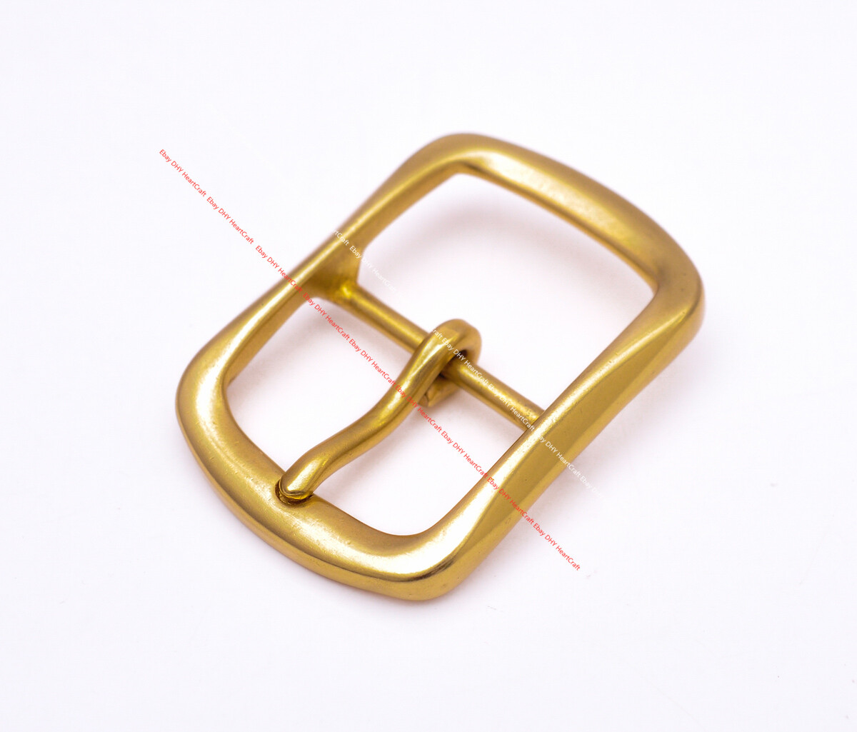 CLASSIC SOLID BRASS ROUND CENTER BAR LEATHERCRAFT BELT BUCKLE REPLACEMENT 40MM