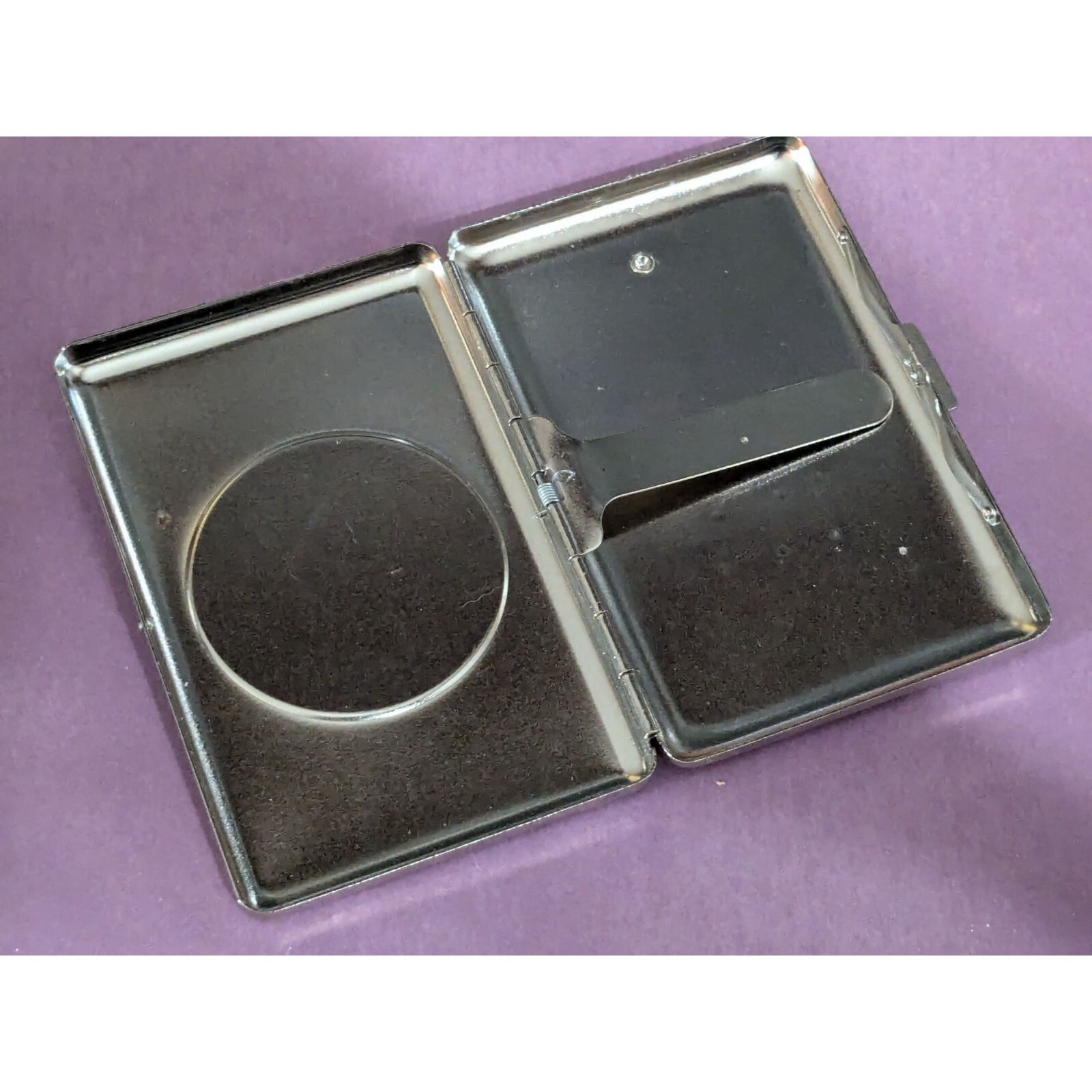 Dragon Belt Buckle Business Card Holder 3.5×2.5 inches Some wear to logo
