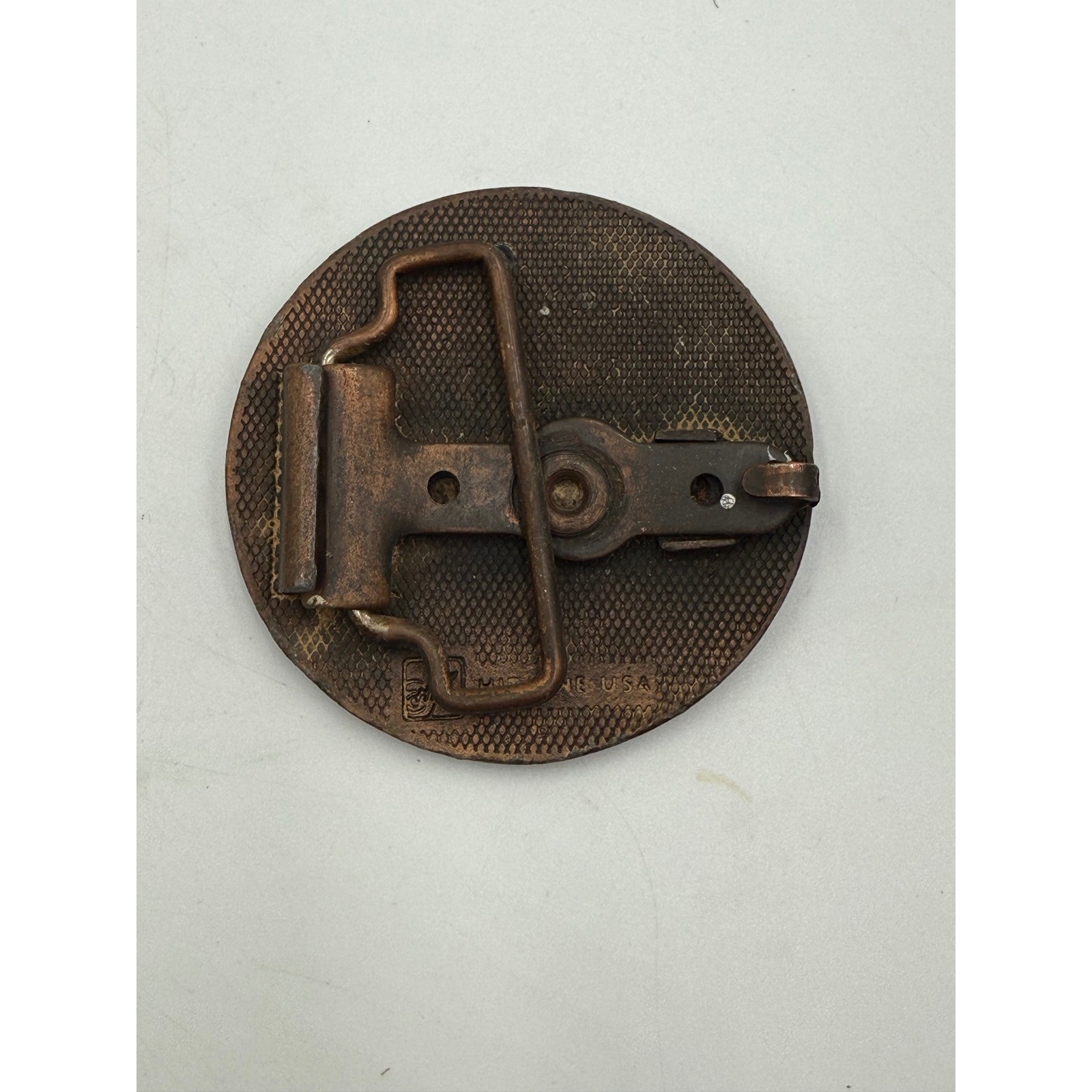 Vintage Hercules Machinery Belt Buckle Spartan Warrior Bronze Tone Made in USA