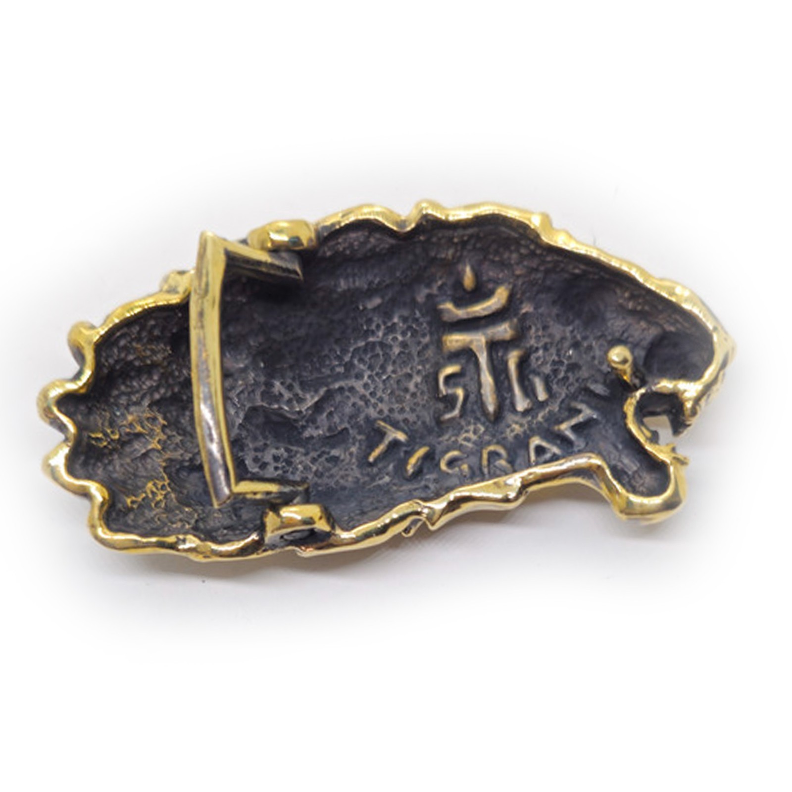 Lion Angry Head Curly Designed Hair Brass Belt Buckle