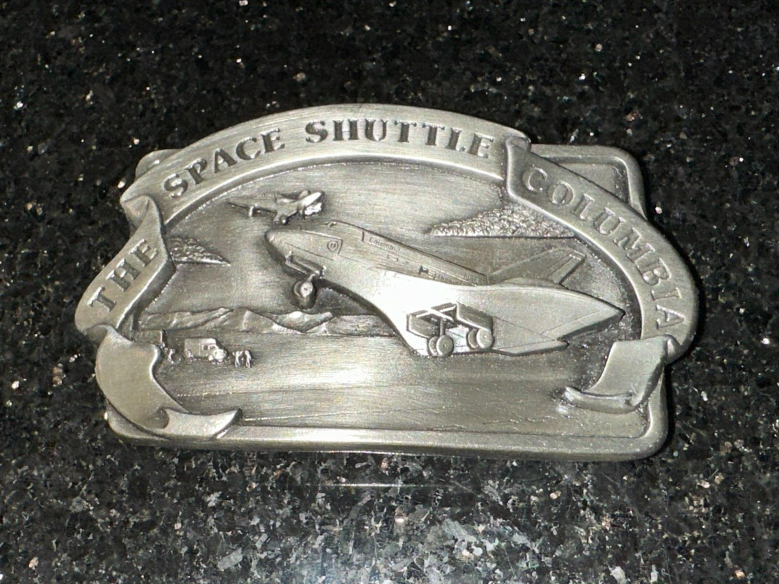 1982 The Space Shuttle Columbia NASA Flight Belt Buckle Bergamot Brass Works