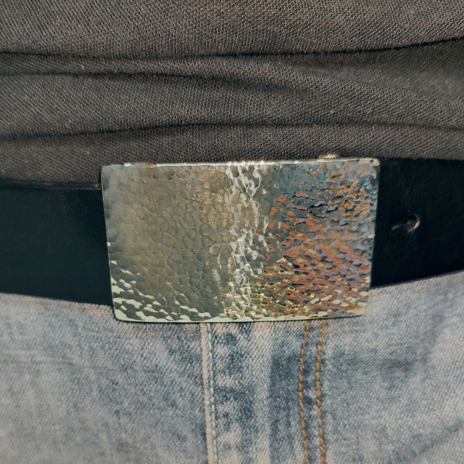 Casting Brass Copper Belt Buckle, Personalized Hammer Printed Men Buckle,gift
