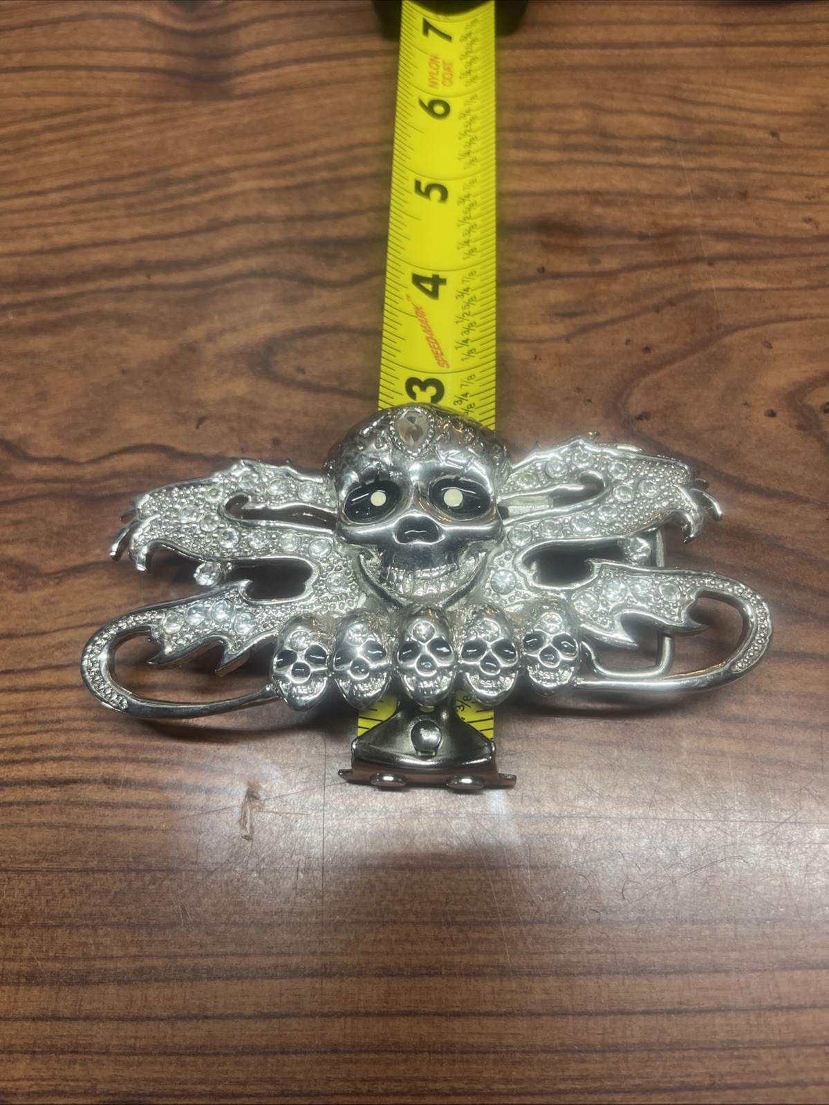 Silver Skull Belt Buckle