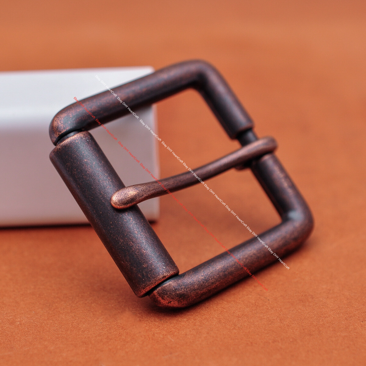 Antique Copper Single Prong Pin Roller Leather Belt Buckle Replacement Fit 40mm
