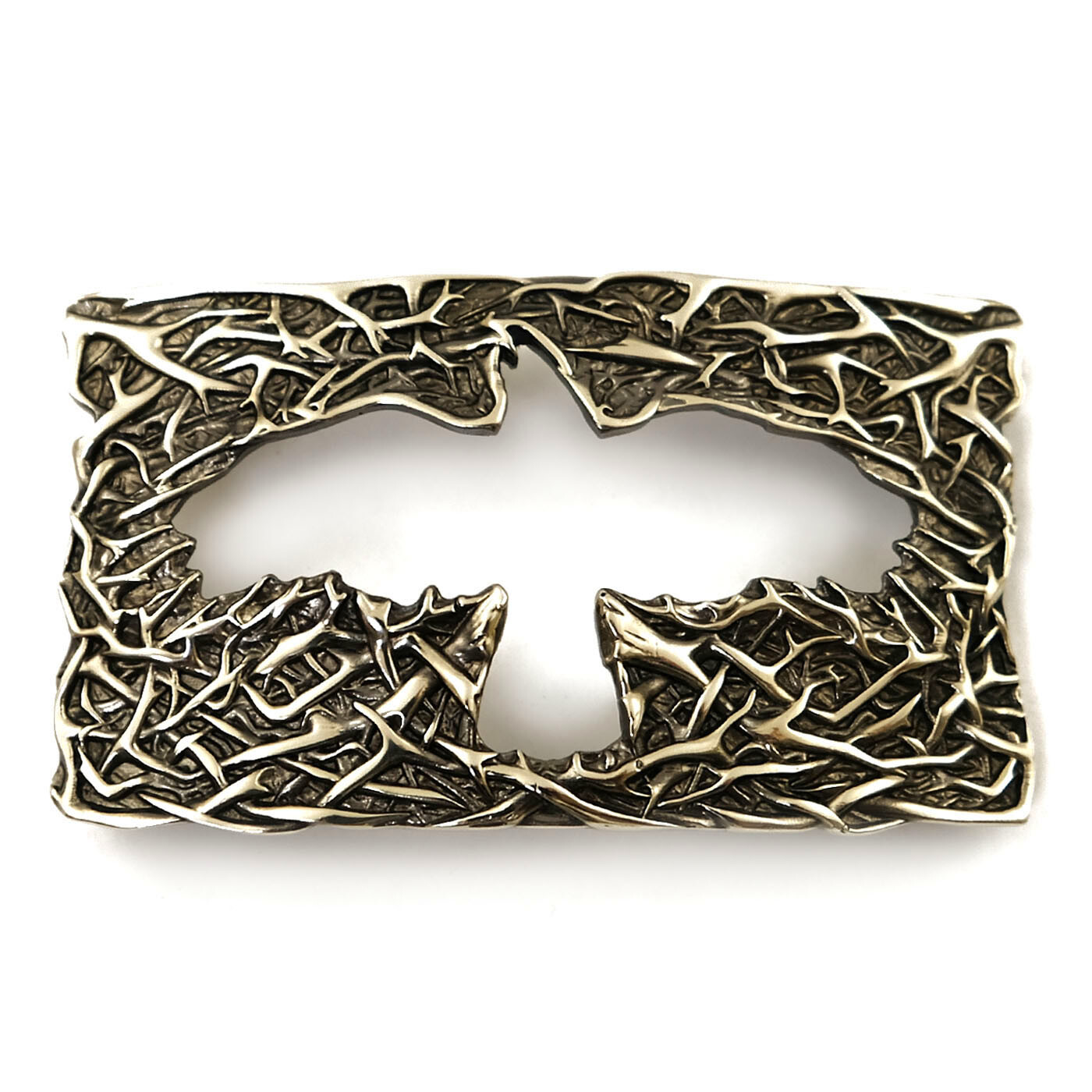 German silver belt buckle Crow, Handmade belt buckle, Mythical black bird buckle