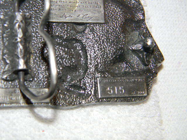 American Construction Worker belt buckle-1983 Lim. Ed.-Arroyo Grande Buckle Co.