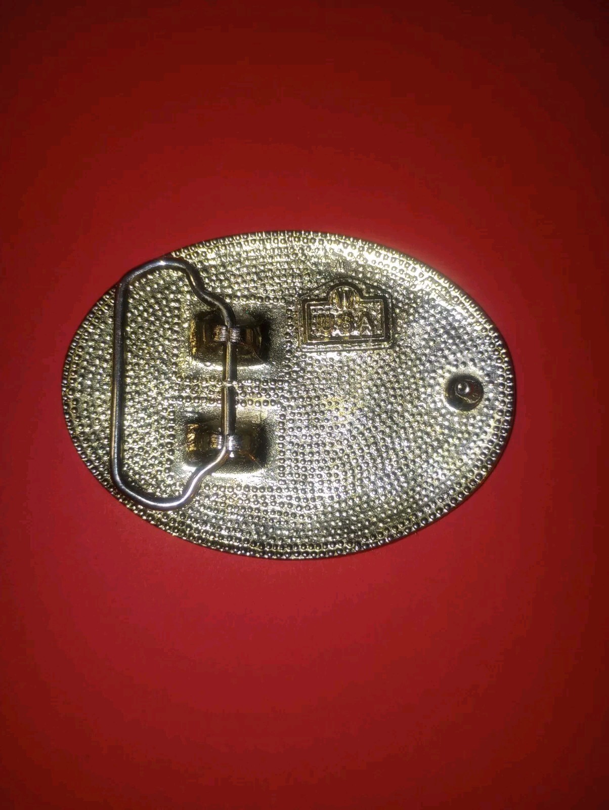 Fancy Ladies Gold Silver & Rose Gold Tone Metal Etched Rose Belt Buckle US Made