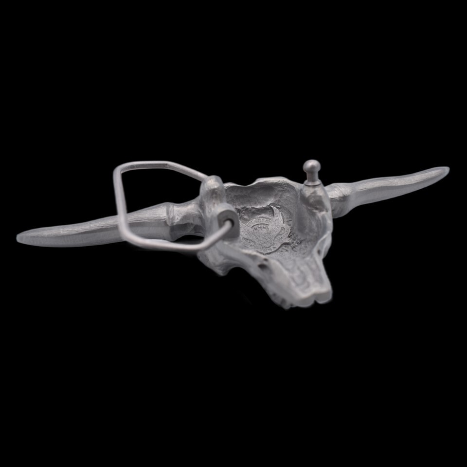 Longhorn Bull Skull 3D Belt Buckle