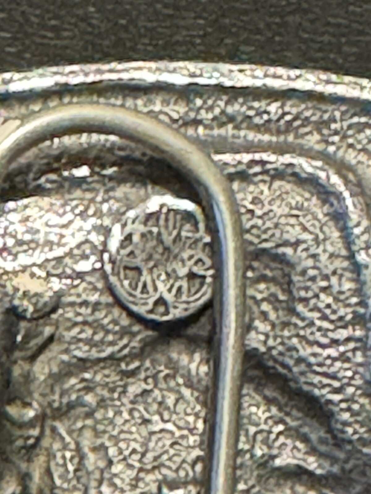 VTG SISKIYOU ARIZONA GOLD PANNING PEWTER BELT BUCKLE AG-7 1984 WILLIAMS OREGON