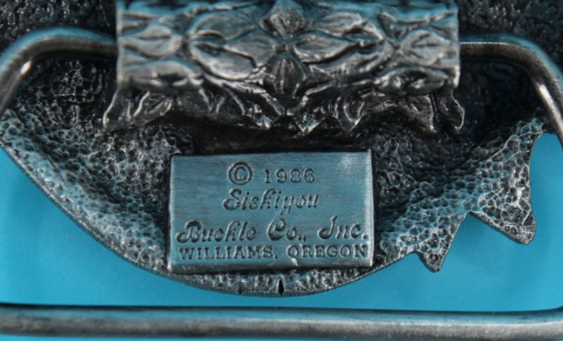 VTG 80s Moundridge Kansas 1987 Centennial Commemorative Western Belt Buckle