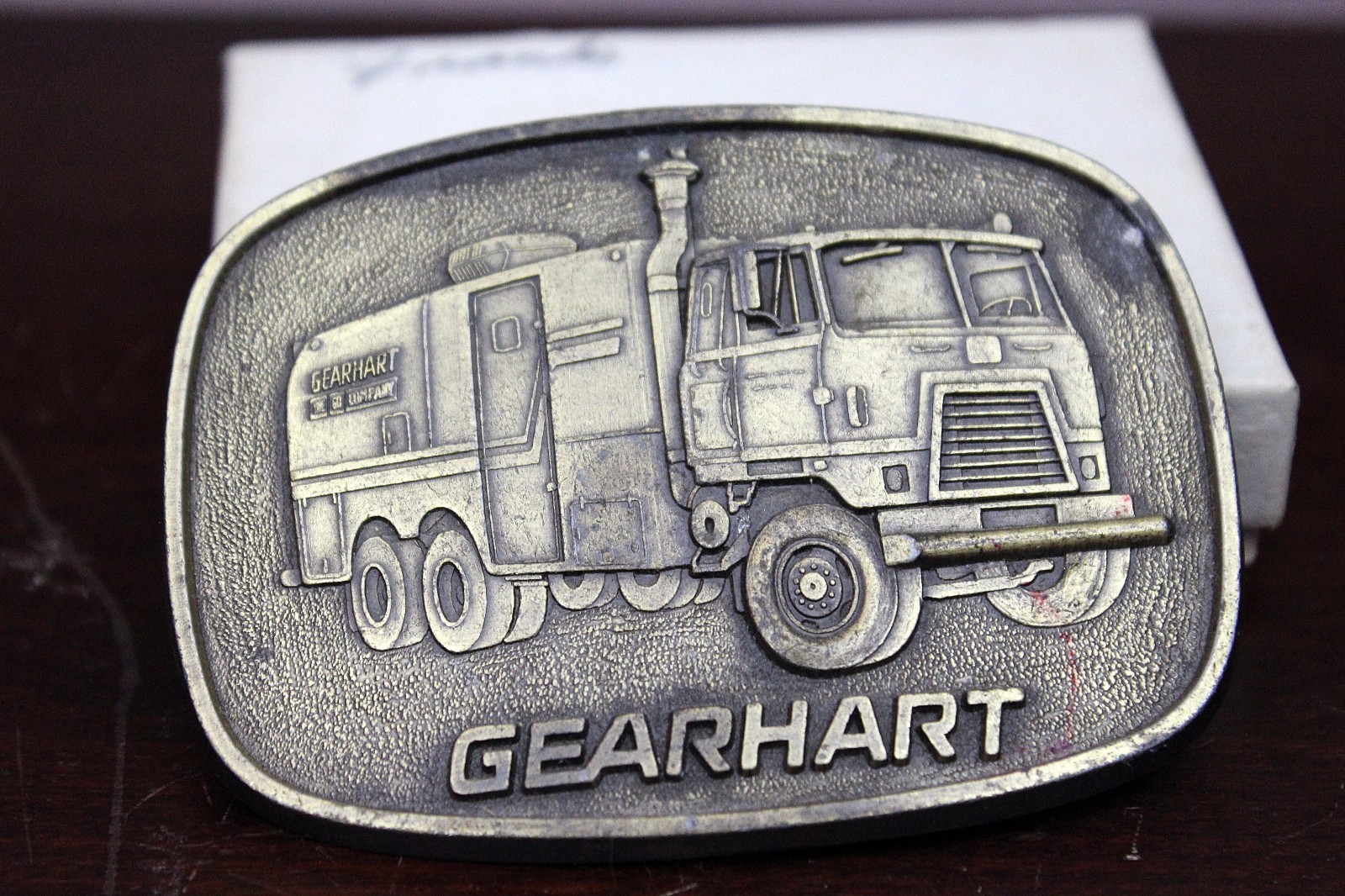 Original 1980s Gearhart Company Bronze/Brass Metal Belt Buckle Well Drilling