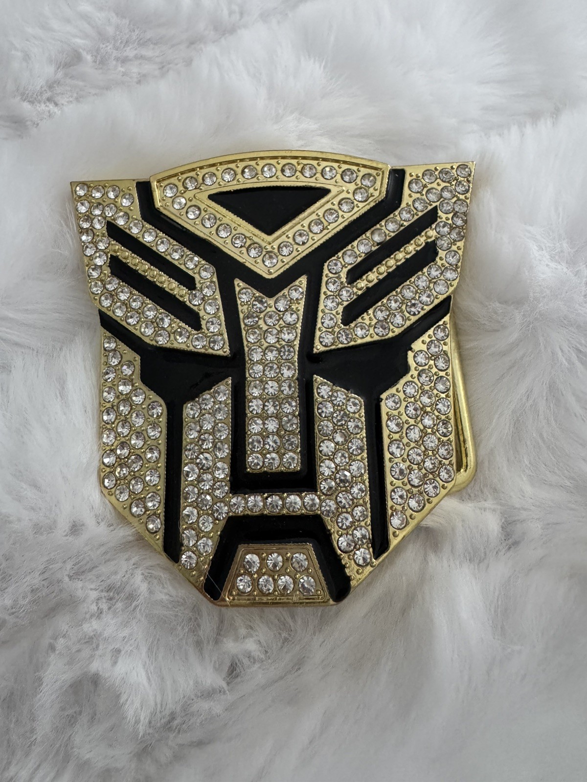 New Men’s Animal Face Studded Rhinestone Belt Buckle New