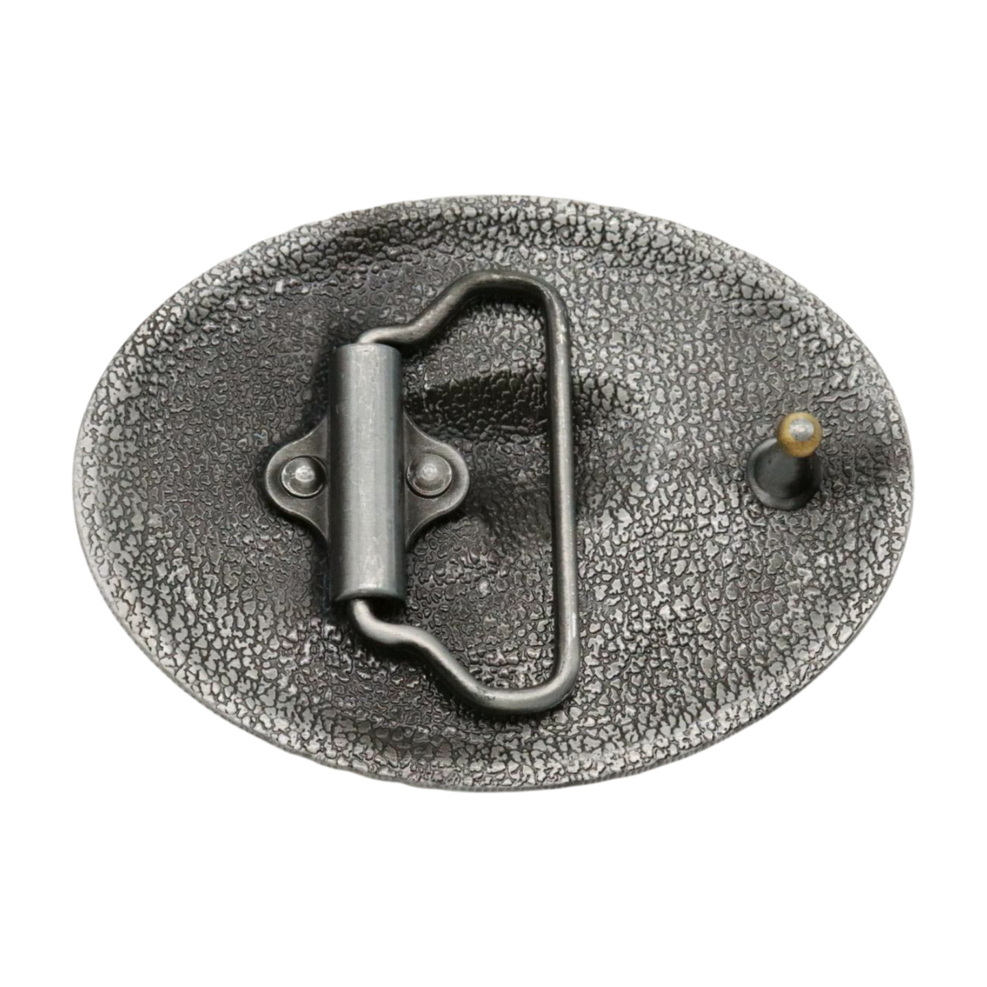 Men Western Belt Buckle Dark Silver Metal Cowboy Bison Buffalo Ox Oval Shape