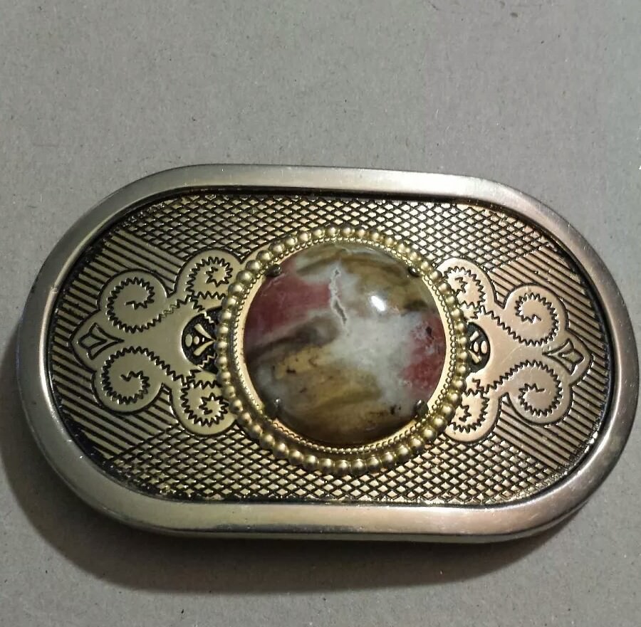 Tiger Eye Marble Belt Buckle
