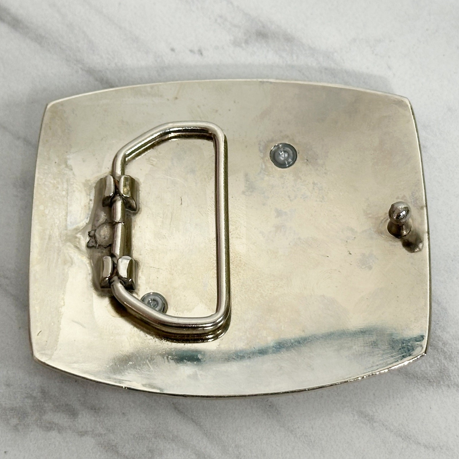 O Letter Initial Monogram Silver Tone Belt Buckle