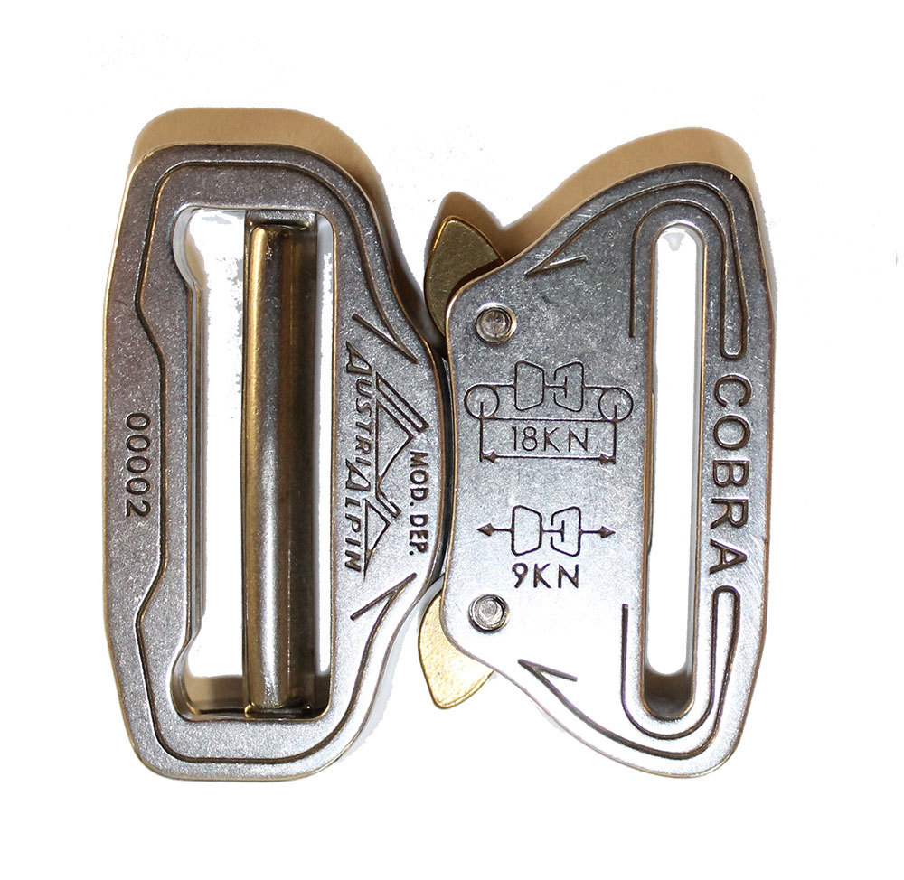 AustriAlpin 45mm 1.75&Prime; Chrome Cobra Buckle -Male Adjustable Female Fixed FY45AVF