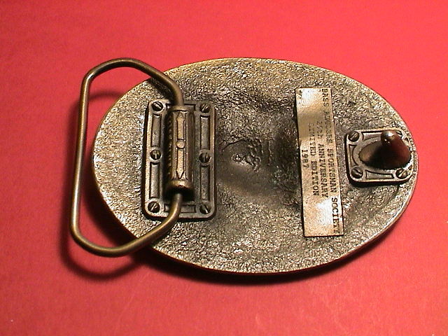 1967-87 BASS ANGLERS SPORTSMAN SOCIETY 20 YEAR FISHING 3D LOOK BRASS BELT BUCKLE