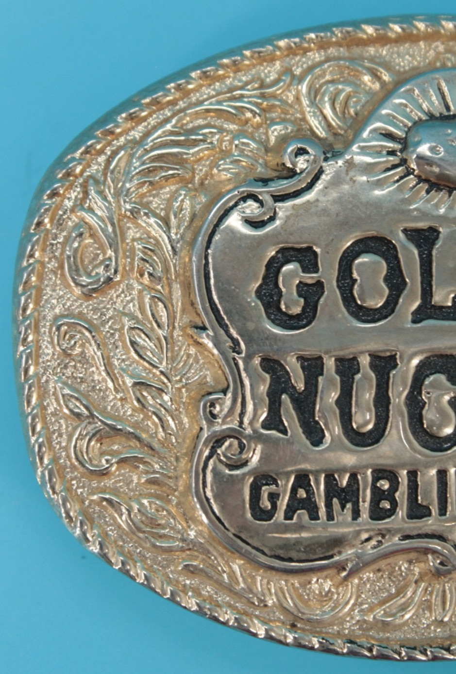 VTG 70s/80s Golden Nugget Gambling Hall Casino Las Vegas Belt Buckle