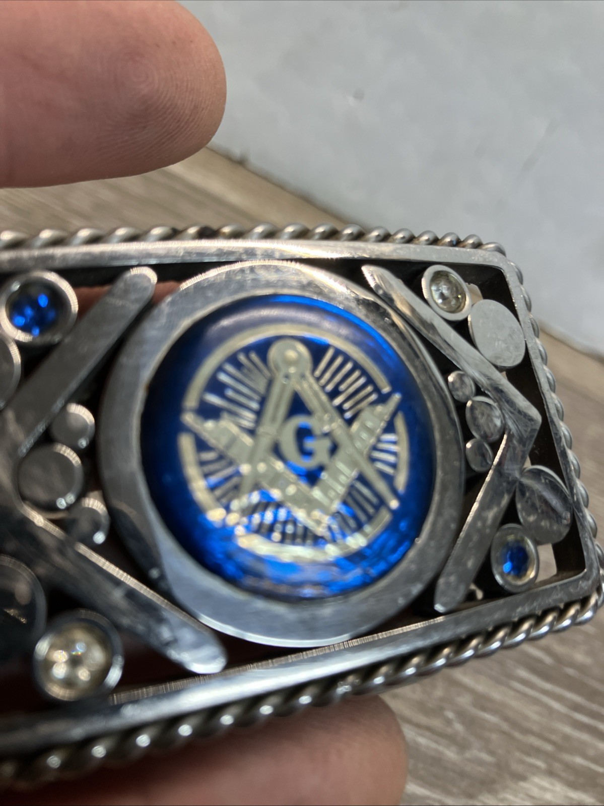 Mason Masonic Freemason Metal Belt Buckle Very Rare Variation