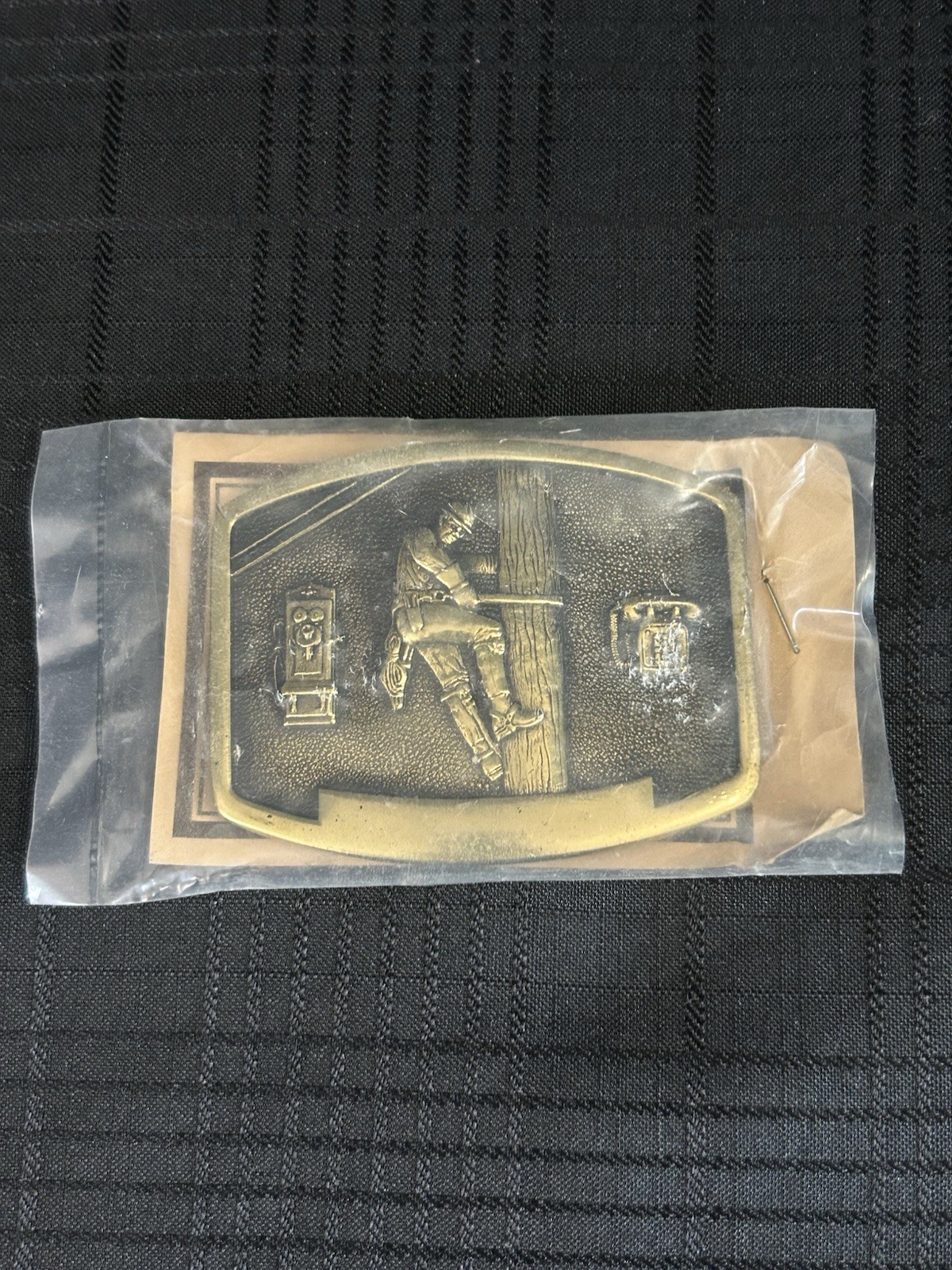 Solid Brass BTS Telephone Repair Lineman Belt Buckle, & 2 Others