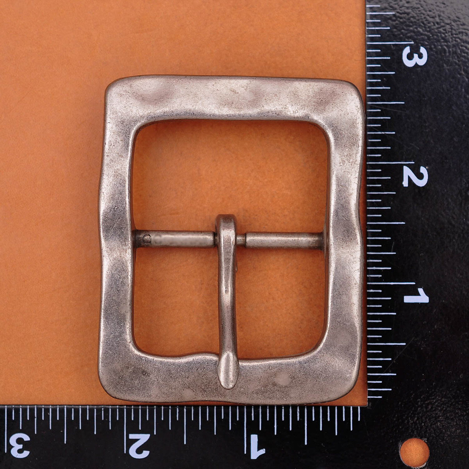 Heavy Duty Solid Antique Silver Center Bar Belt Buckle Fits 1-1/2&Prime; Leather Belts