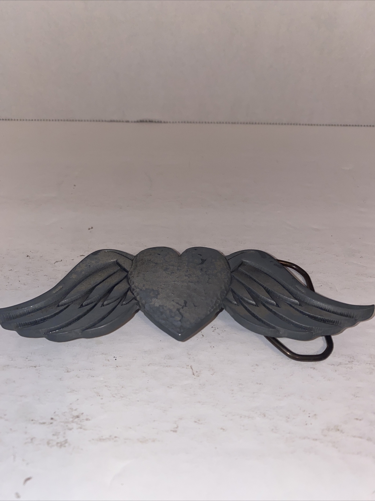 VALENTINES WINGED HEART Belt Buckle Love Wings Rock GREAT AMERICAN Pewter Biker