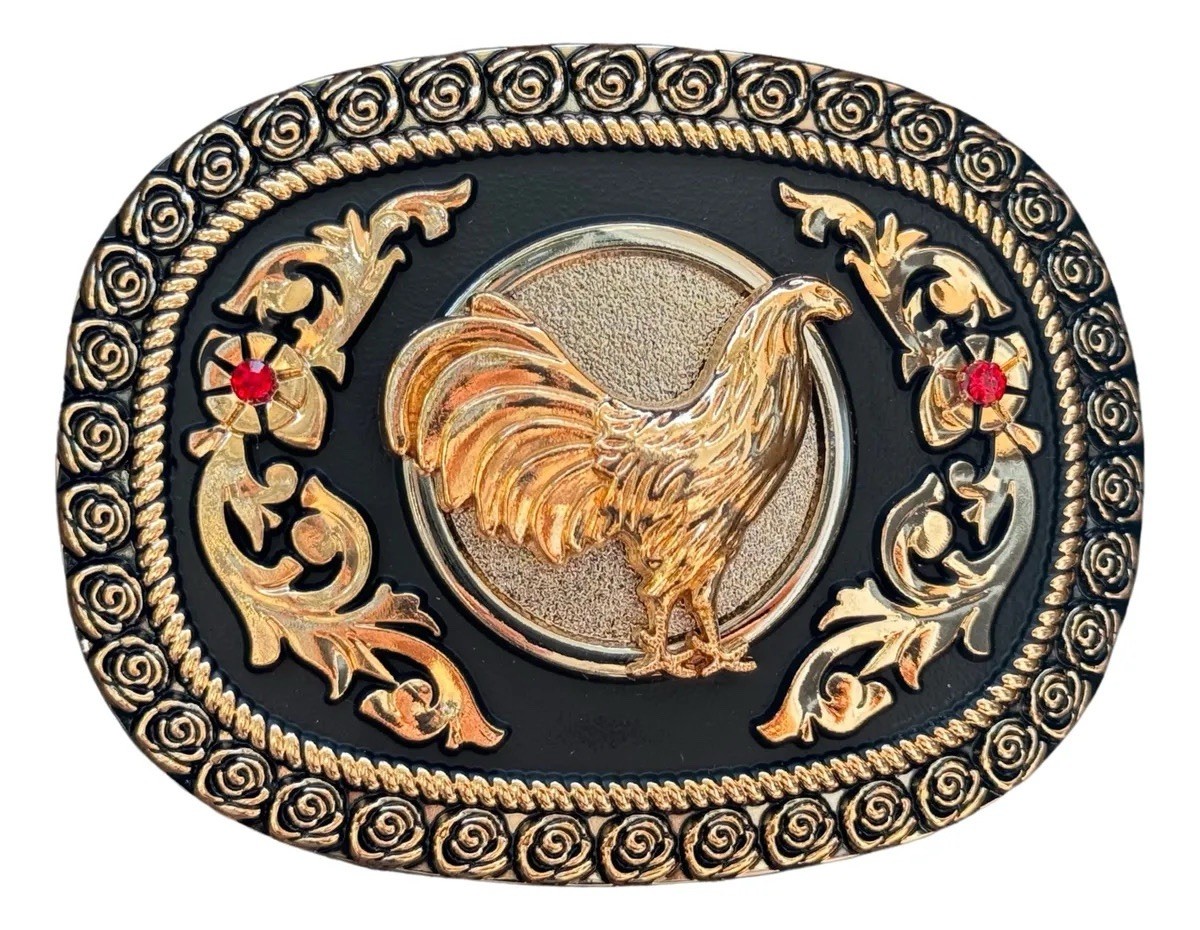 Mexican Rooster Chicken Charro Cowboy Belt Buckle Hebilla Vaquera Made In Mexico