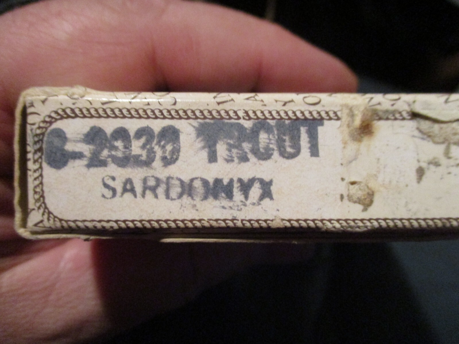 TROUT SARDONYX STONE VINTAGE BELT BUCKLE INCOLAY STUDIOS BRAND NEW NIB RARE FISH