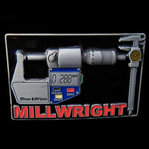 Belt Buckle Millwright Carpenter Tradesmen Machinery Boucle de Ceinture