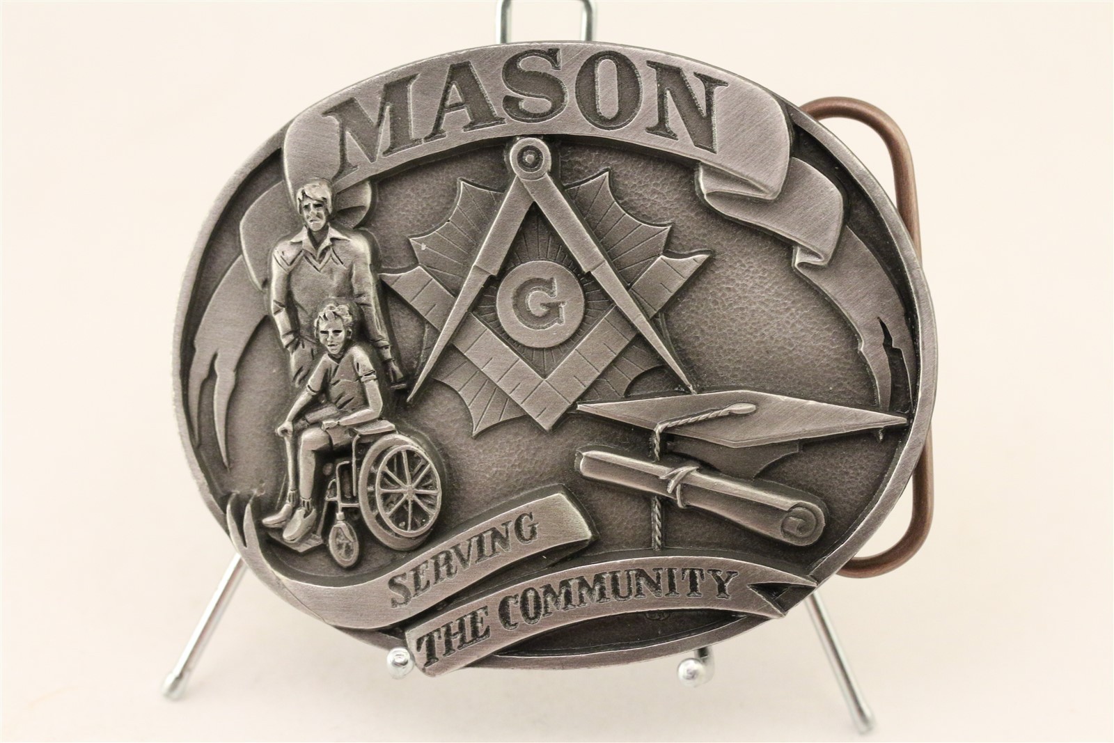 1992 Siskiyou Belt Buckle Co Masons Buckle Never Used