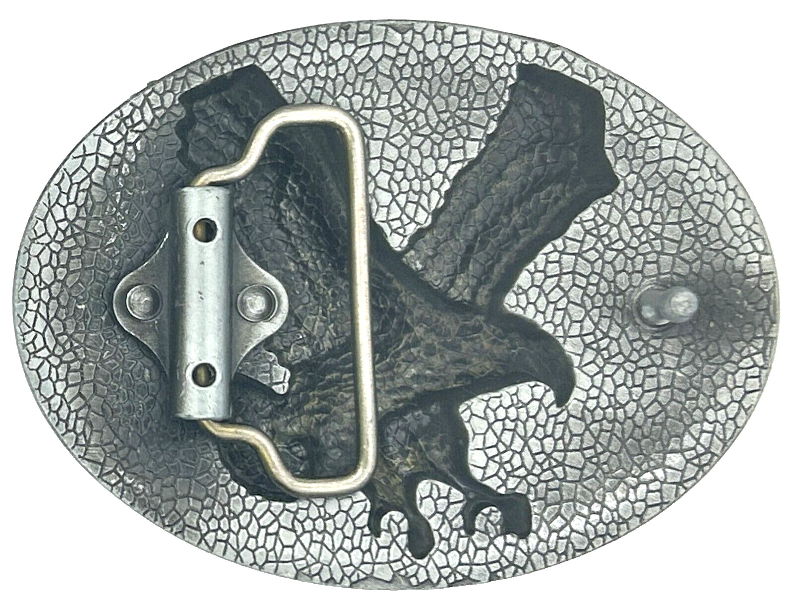 Patriotic Eagle & Flag Enameled Belt Buckle New