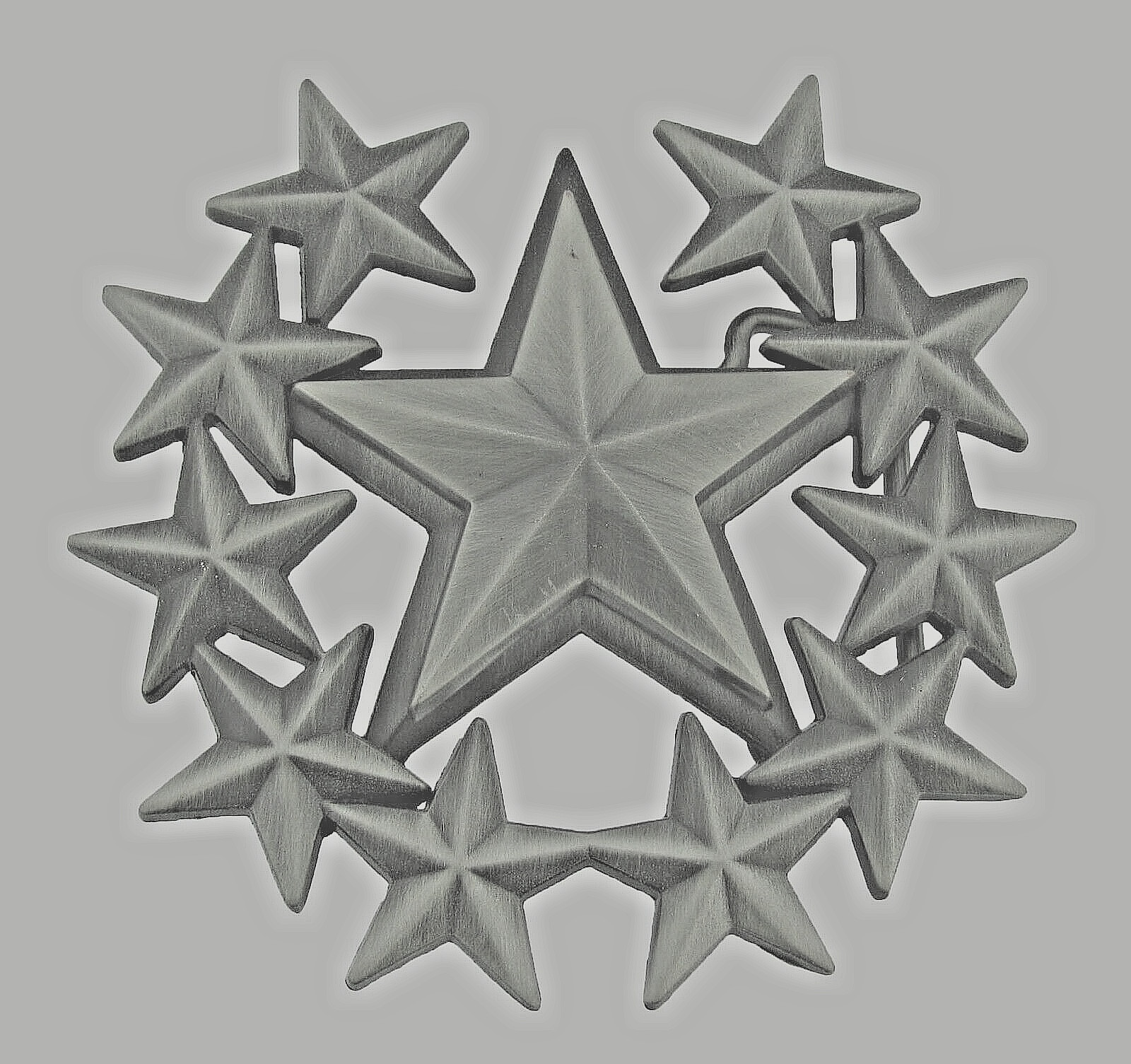 New Star Belt Buckle Cowboy Style Antique Gray Metal Western Rodeo Men Women