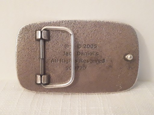 Jack Daniel&rsquo;s Old No.7 2005 Silver Metal Belt Buckle With Rope Style Border