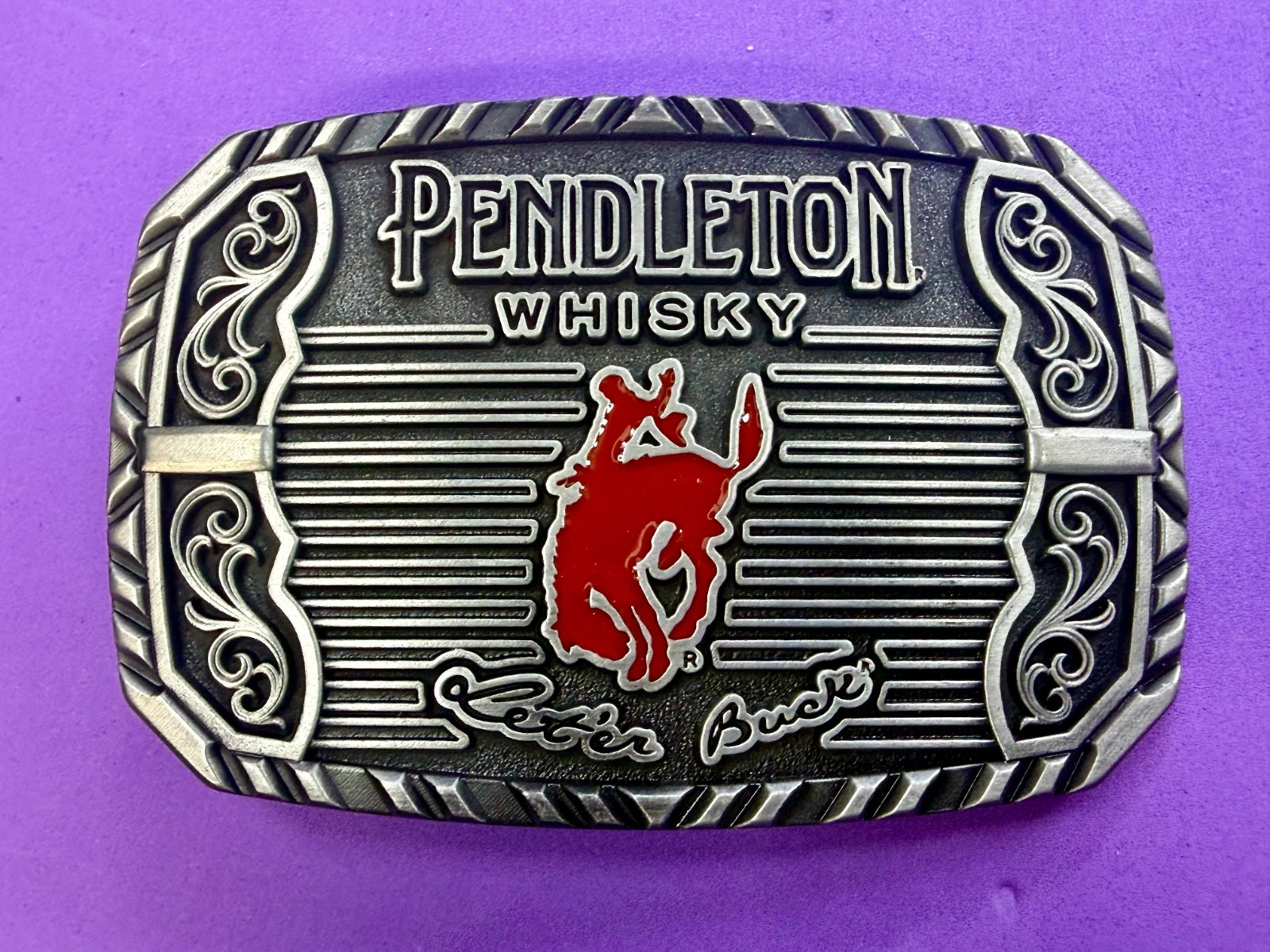 2025 Pendleton Whiskey Let&rsquo;er Buck Rodeo Cowboy Montana Silversmiths Belt Buckle