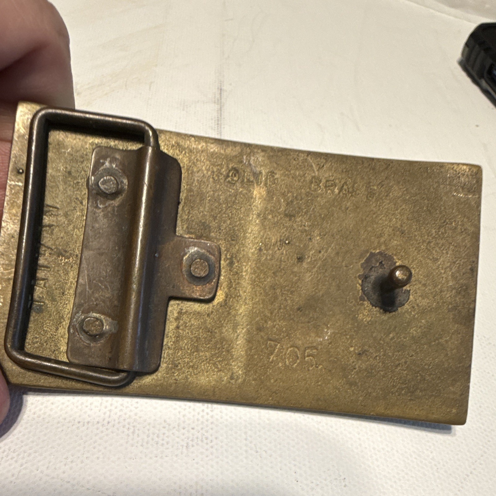Colt solid brass gold western rectangular belt buckle logo fits 1.75&Prime; 705