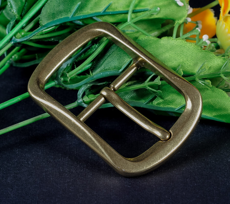 Antique Brass Classic Pin Buckle for Leather Belt Replacement Fit 40mm Strap