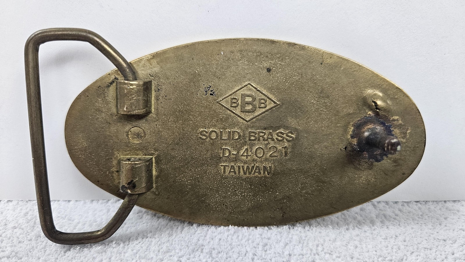 Case Belt Buckle Mens Gold Tone Solid Brass Oval Western Logo Case XX Taiwan