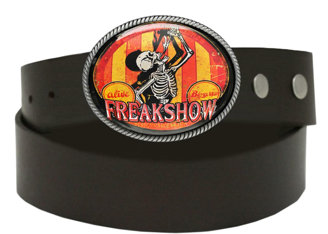 Freak Show Neo Vintage Circus Art Handmade Artisan Belt Buckle