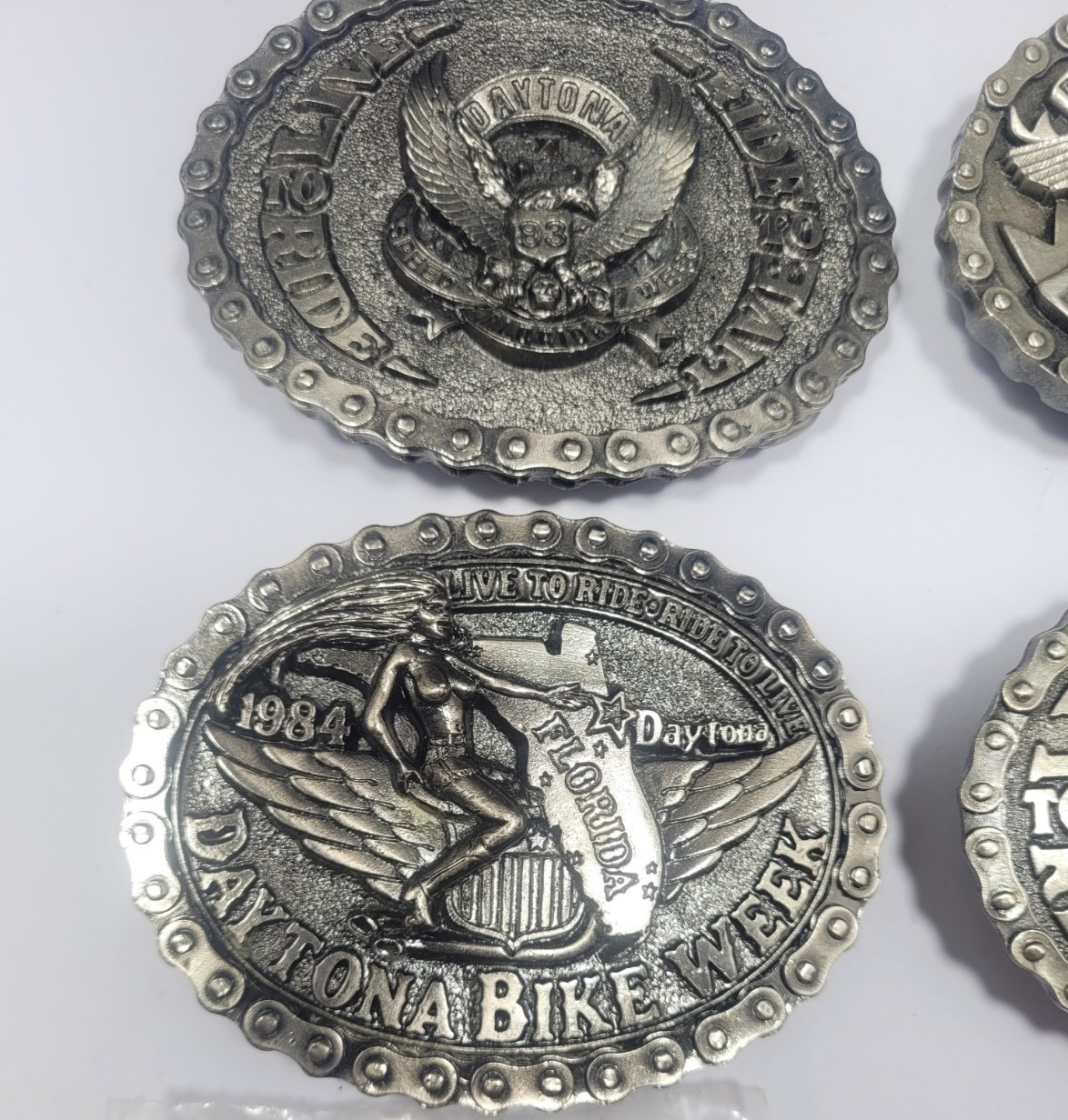 Vtg 80&rsquo;s Daytona Bike Week Belt Buckle Collection Limited Edition Numbered