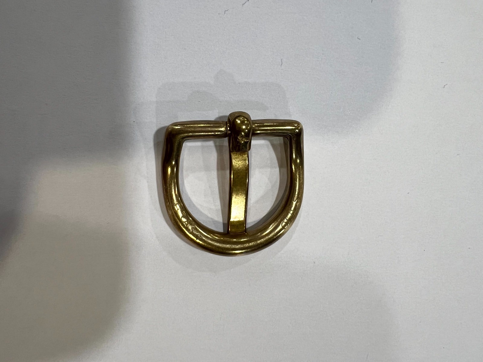 Solid Brass Satin Brass Belt Buckle Made in Italy Fits 0.79&Prime; Belt Strap
