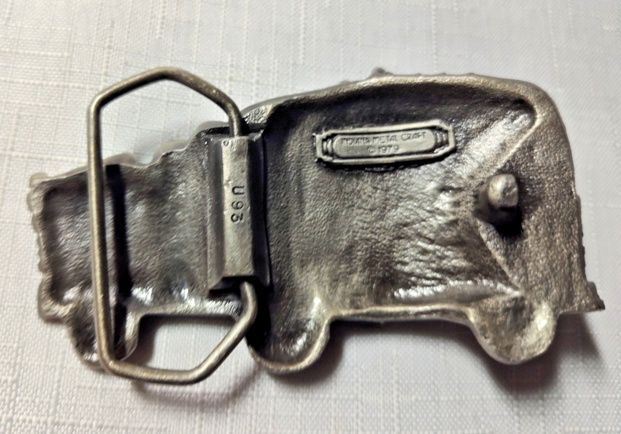 VTG Indiana Metal Craft Fire Truck Belt Buckle 1979 U93 Firefighter Firetruck