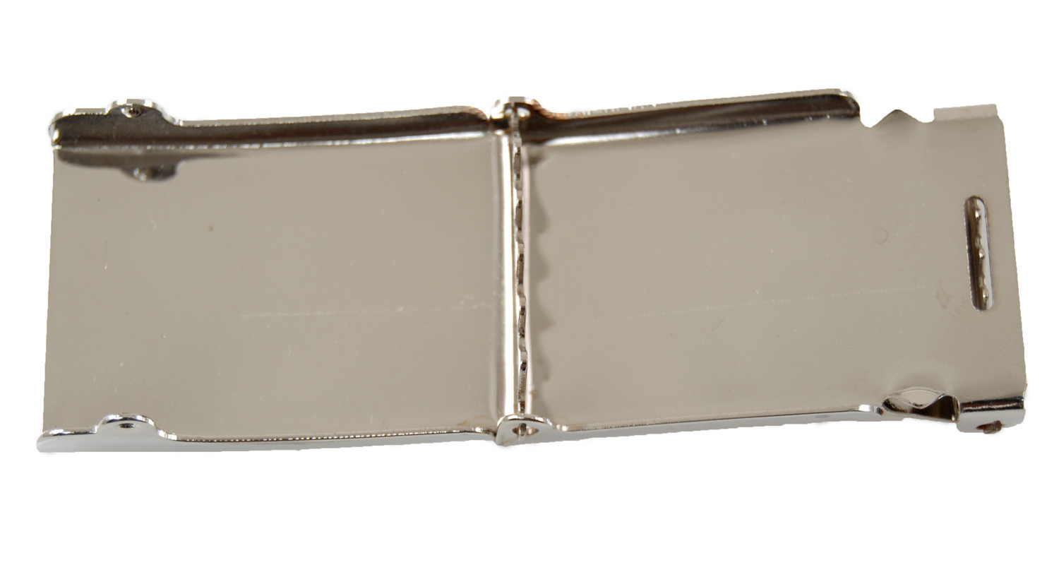 « PLAIN SILVER » MILITARY CANVAS FLIP WEB BELT & BUCKLE 60 INCHES