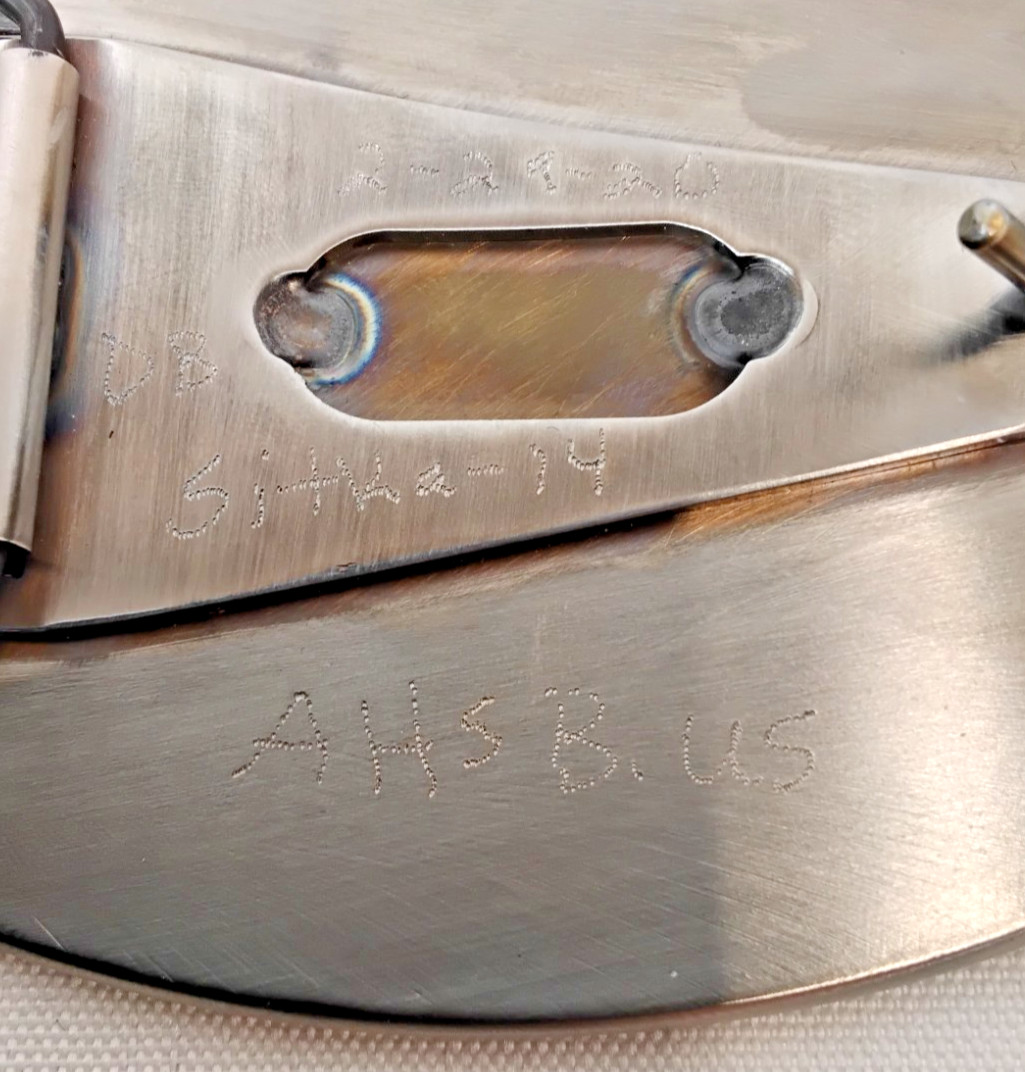 Sitka Prototype Belt Buckle Stainless Steel 4&Prime; Laser Cut Signed 2/29/2020 #J4665