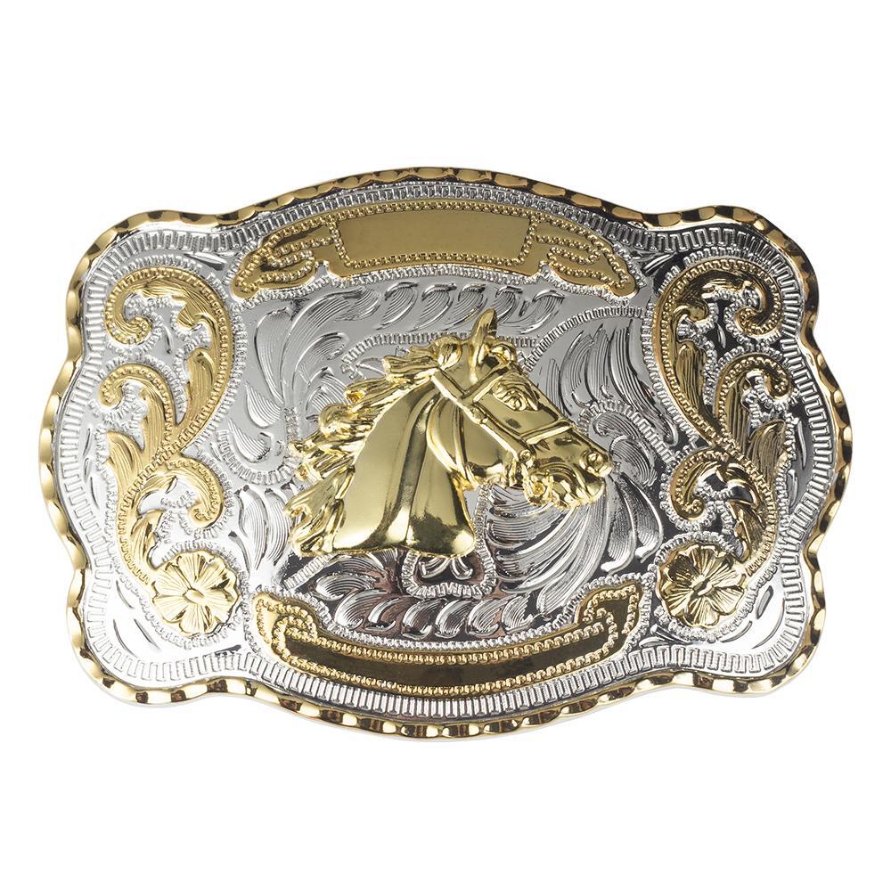 Cinturon Ecuestre Dorado Hebilla Toro Gallo Escorpion Vaquero Cowboy Western