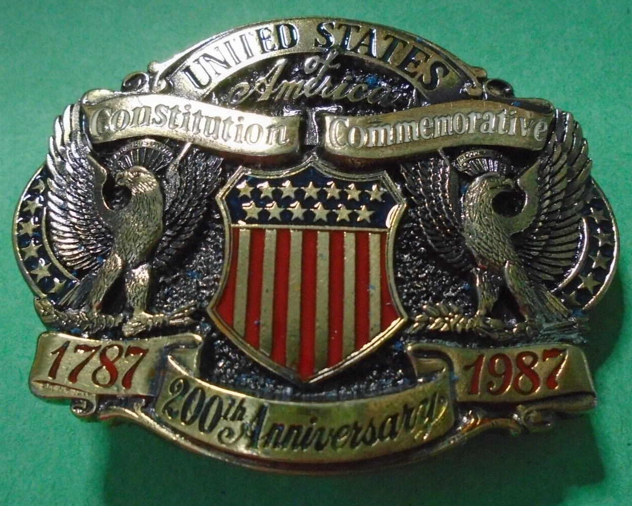 200th Anniv USA Constitution Commemorative 1987 Belt Buckle NIB W/COA #67300