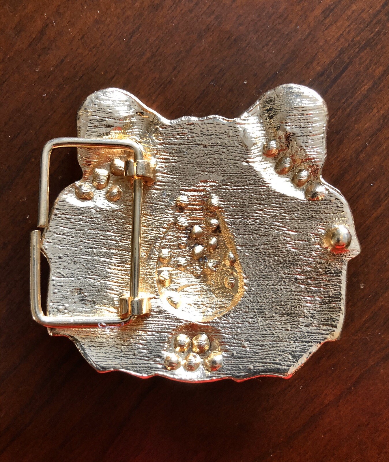 Rhinestone Tiger Head Lion Roman Fountain Golden Metal Unisex Men’s Belt Buckle