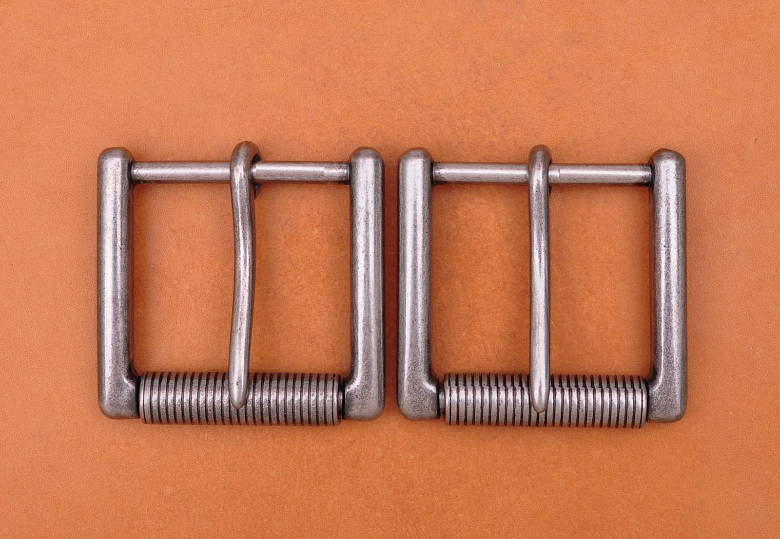 Heavy Strong Solid Antique Silver Prong Pin Roller Buckle For Veg Leather Belt