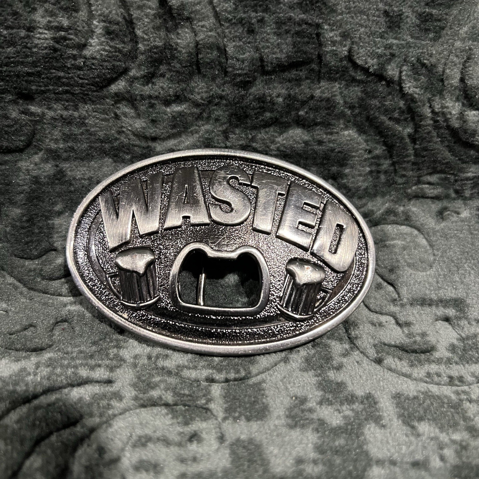 Kalan Wasted Foaming Beer Steins Bottle Opener Metal Belt Buckle Funny Humor