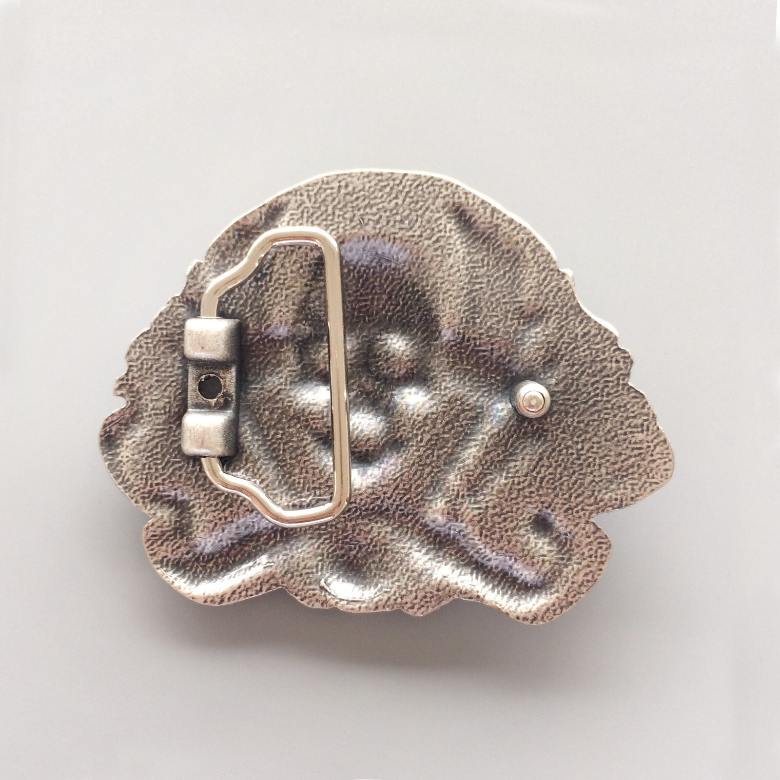 Vintage Silver Plated Biker Rider Skull Belt Buckle Boucle de ceinture