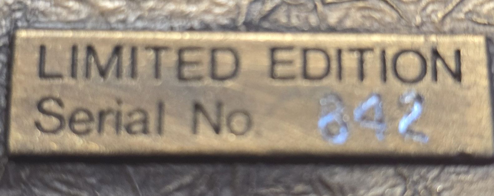 Iowa Firefighters Memorial Belt Buckle Brass Limited Edition Serial No. 842